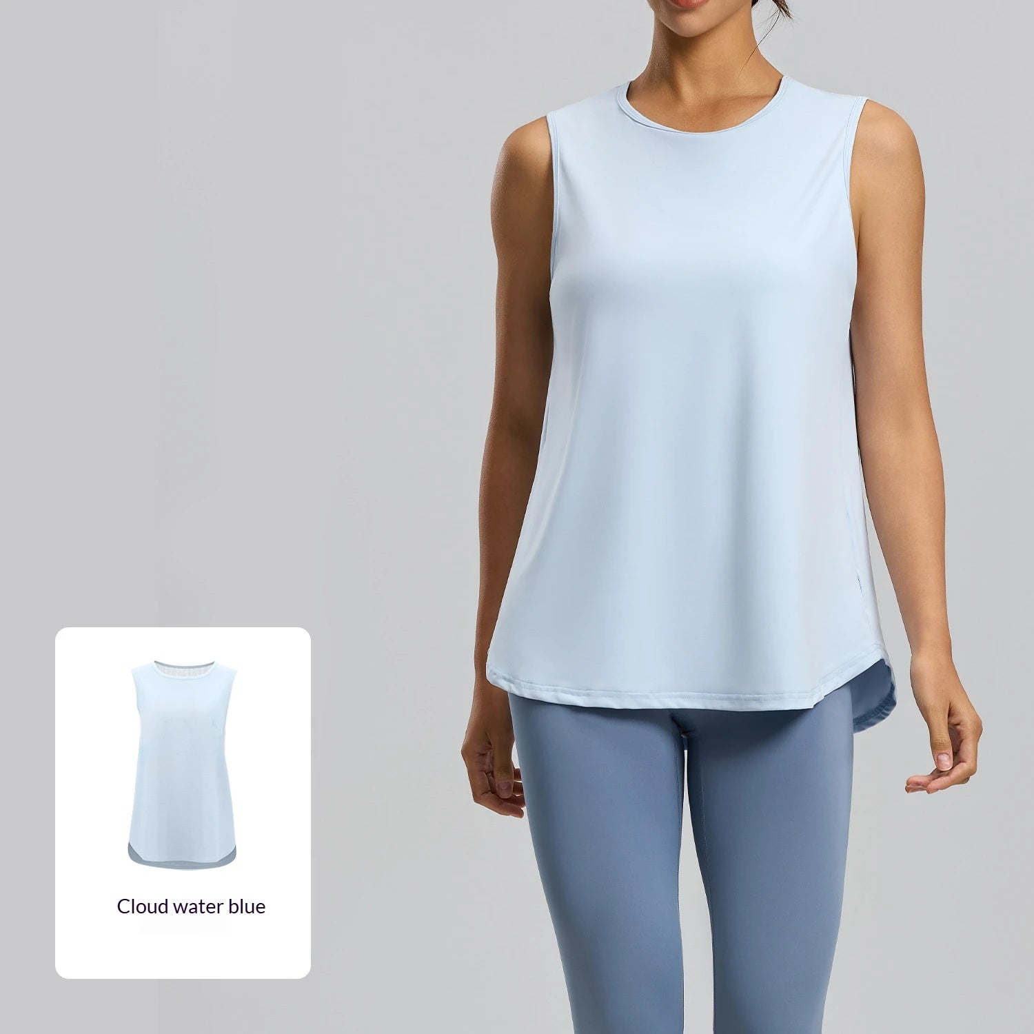 Women's Loose Fit Tank Tops Summer Sleeveless Tees Blouse Plus Size Casual Square Collar Solid Pattern Breathable Knitted Fabric