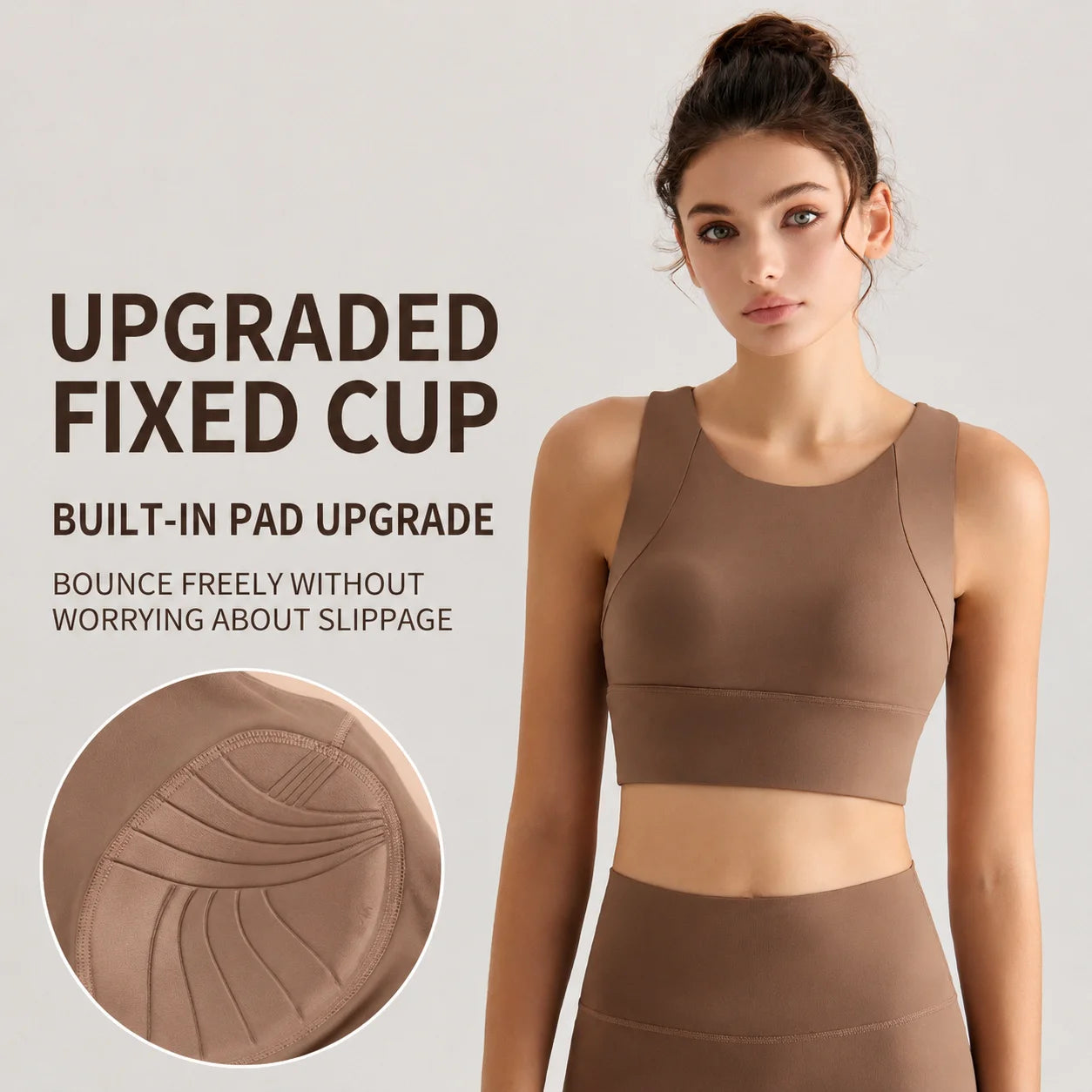 OEM Custom Logo Racerback Sports Bra Women High Support Seamless Gym Crop Tank Top Workout Activewear Vest