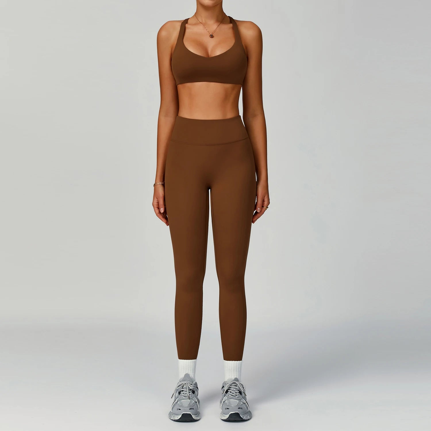 Custom Women's Yoga Set Eco-friendly Recycled High Waist Yoga Leggings Set Tight-fitting Sports Outfit Outdoor Running Set