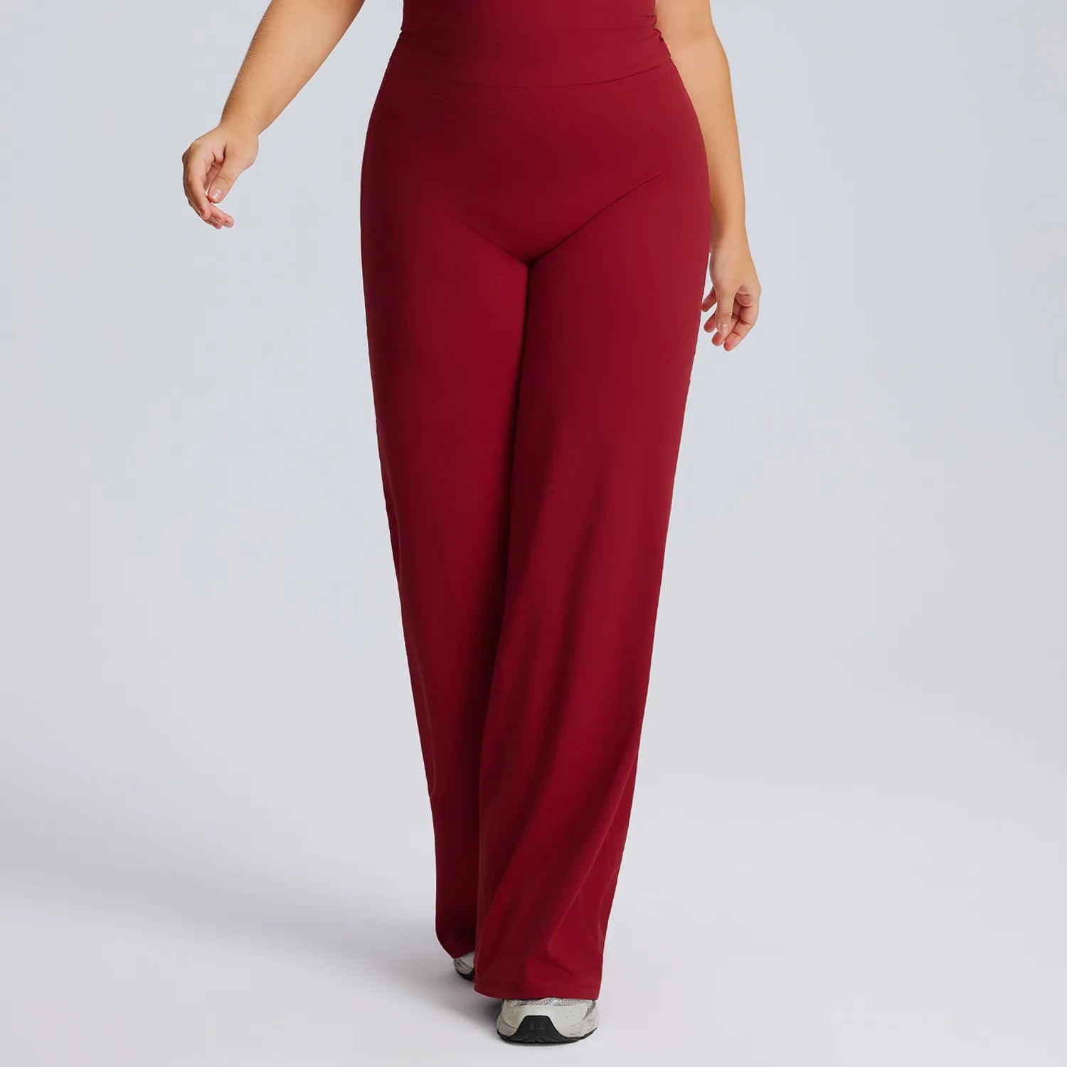 2026 Custom Plus Size Women's Gym&Yoga Sets Sleeveless Activewear Square Neck Top High Waist Wide Leg Flare Pants Fitness Sets