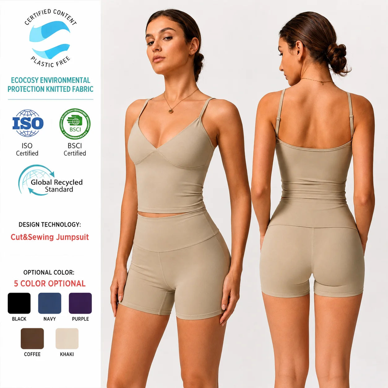 Wholesale Custom Eco Recycled V Neck Hollow Out Back Athletic Short Sleeve Shirt Tshirt Women One Piece Tennis