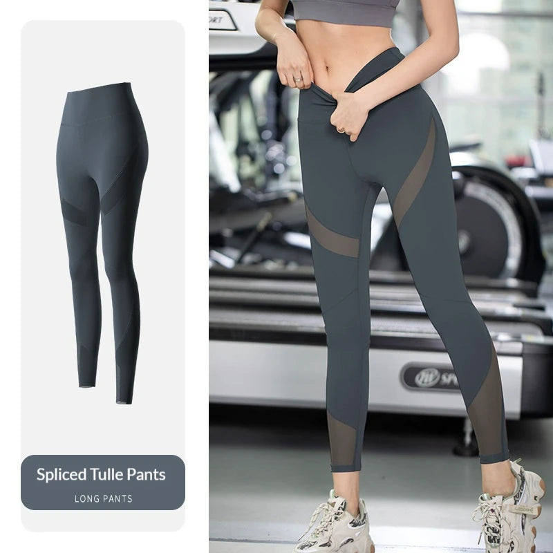 Fashion Design Beauty Back Women Long Sleeve With Thumb Hole Seamless Yoga Sets Yoga Leggings Sets Fashion Sport Fitness Clothes