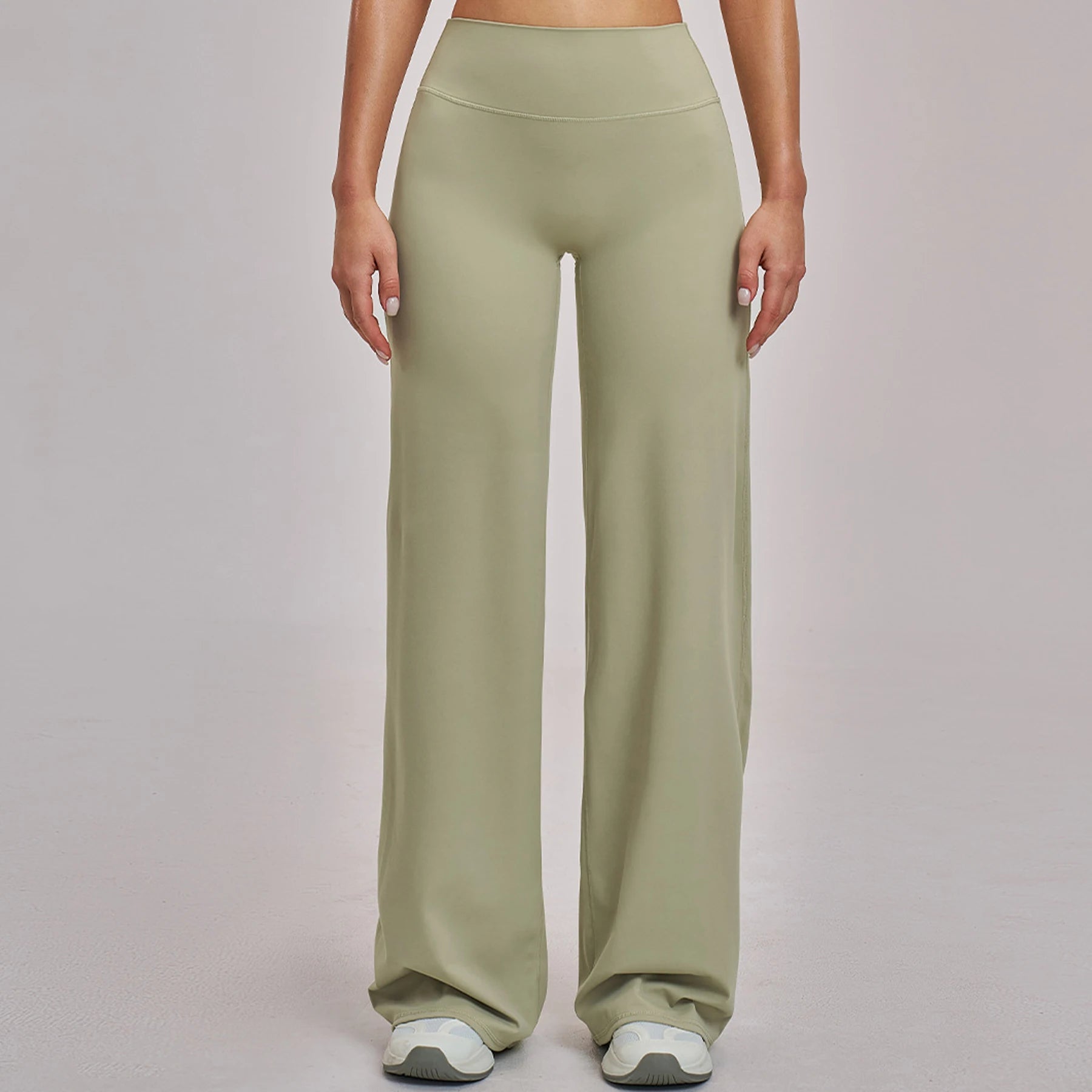 Custom High Stretchy Summer Yoga Set Scrunch Sports Bras Quick Dry High Waist Elastic Flare Pants Workout Running Sportswear