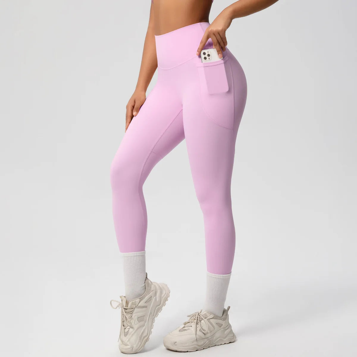 Women's High Waisted Leggings Pockets Tummy Control Four-Way Stretch Spandex/Polyester Workout Yoga Pants