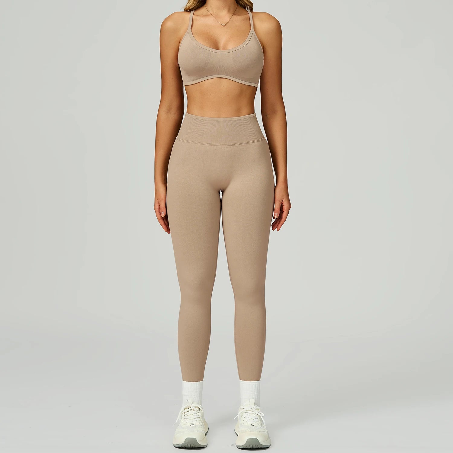 Women Seamless High Waist Yoga Sets Workout Leggings & Fitness Bra Color Blocking Sportswear Suit 2 Piece Gym Yoga Set