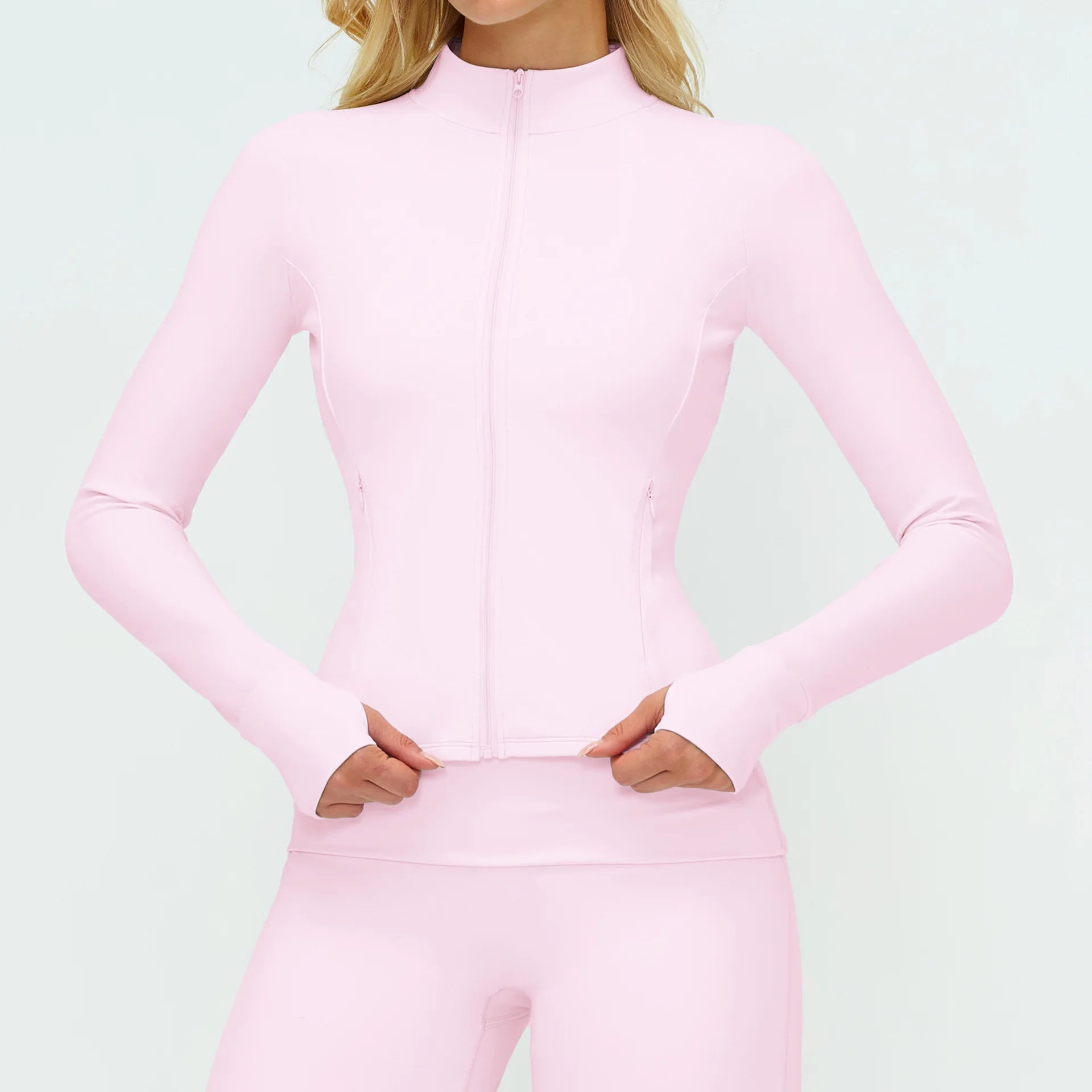 Quick-drying Fitness Yoga Set Zipper Casual Set Women's Outdoor Cycling and Running Sports Set Custom LOGO