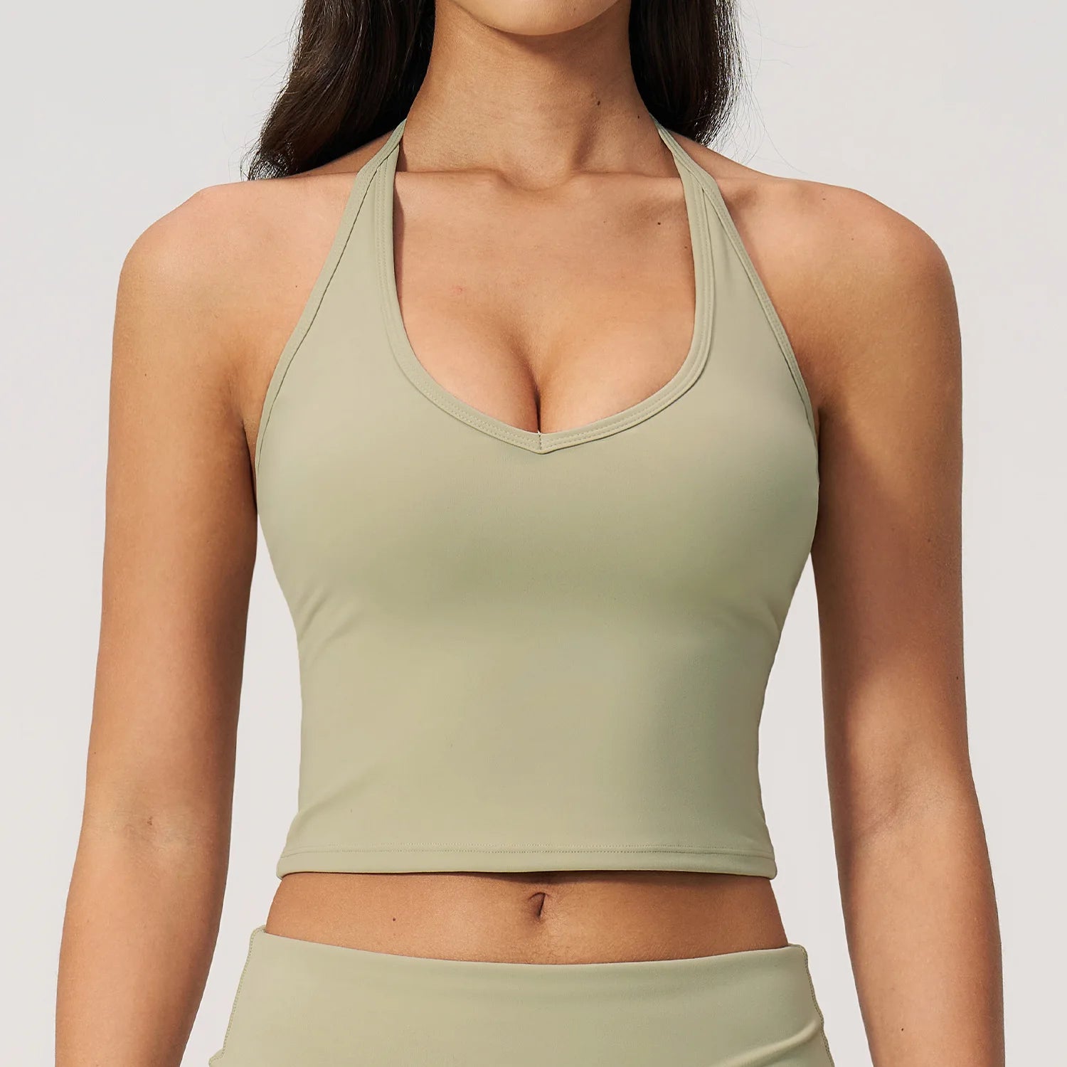 Factory High Stretch Fitness Workout Biker Shorts Sports Gym Wear Women Tank Top Yoga Breathable Folded Flared Leggings Set