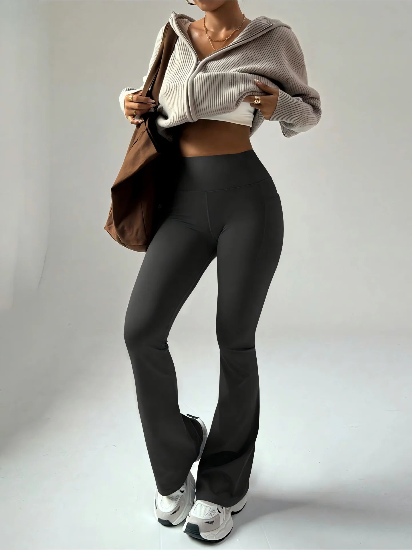 Custom Womens Yoga Wear High Quality Sportswear Flare Leggings Yoga Set Sports Bra Gym Yoga Sets Leggings for Women