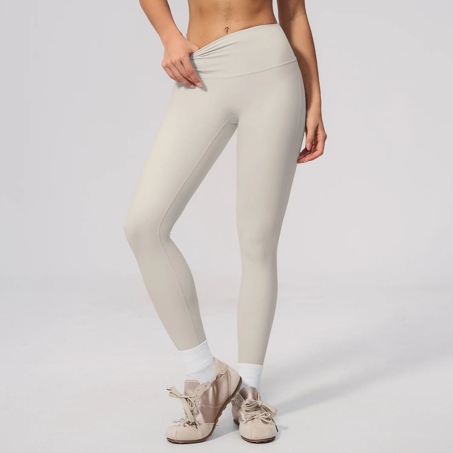 Women's Seamless Comfortable High Waist Tight Sports Pants Color Contrast Naked Feel for Running Fitness Leggings Anti Cellulite