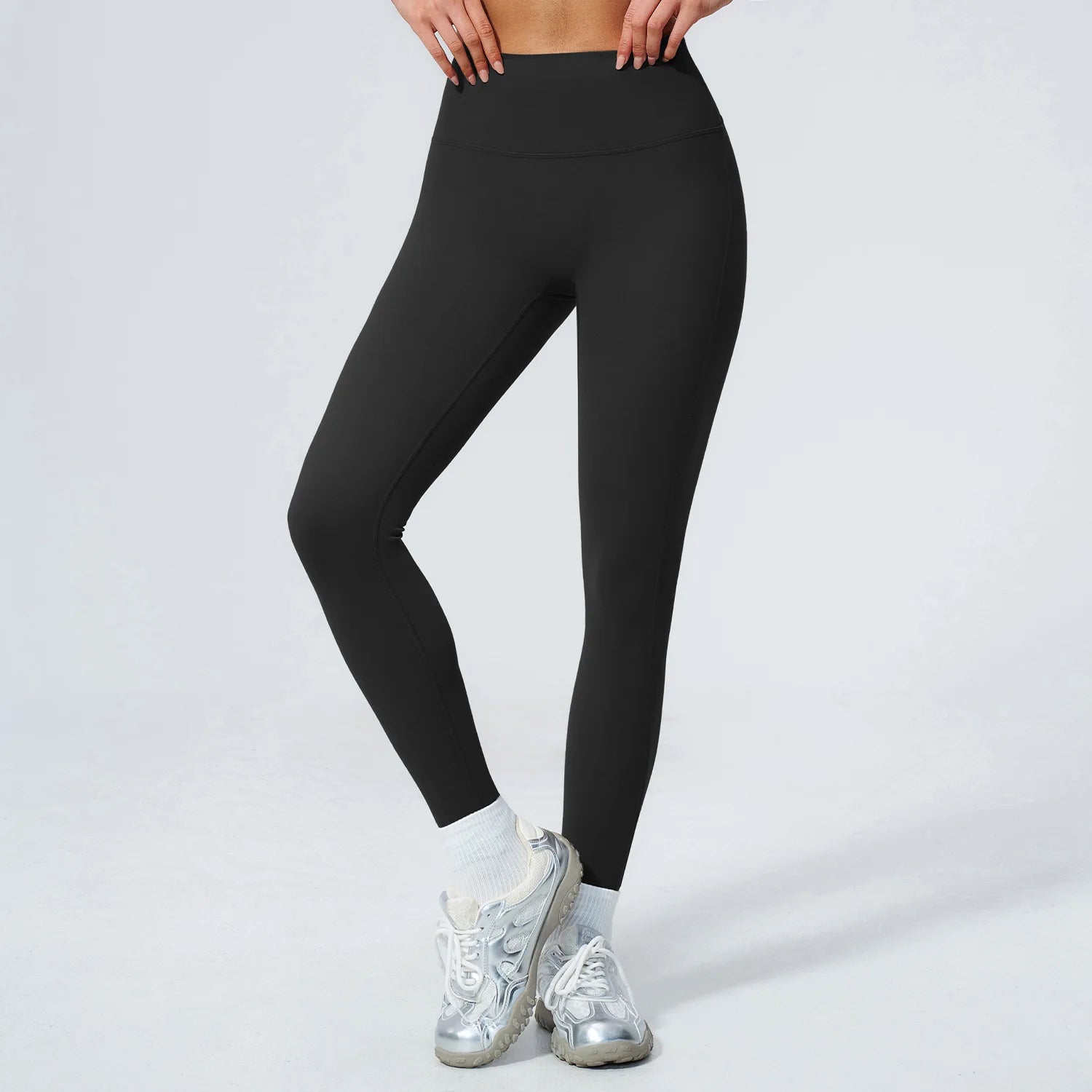 Women's Seamless Comfortable High Waist Tight Sports Pants Color Contrast Naked Feel for Running Fitness Leggings Anti Cellulite
