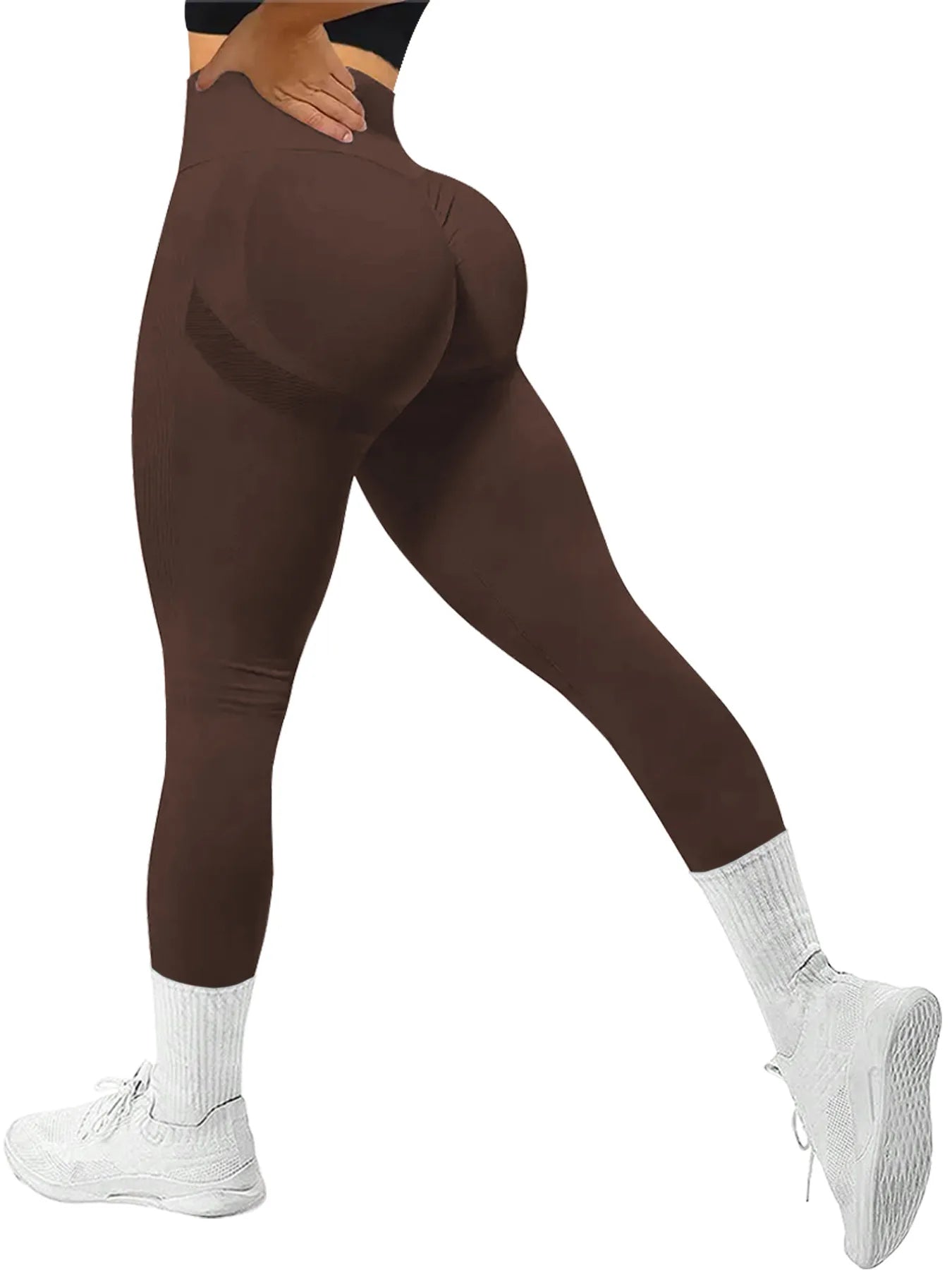 Custom Women High Waist Seamless Leggings Scrunch Butt Booty Lifting Yoga Pants Tummy Control Gym Workout Leggings