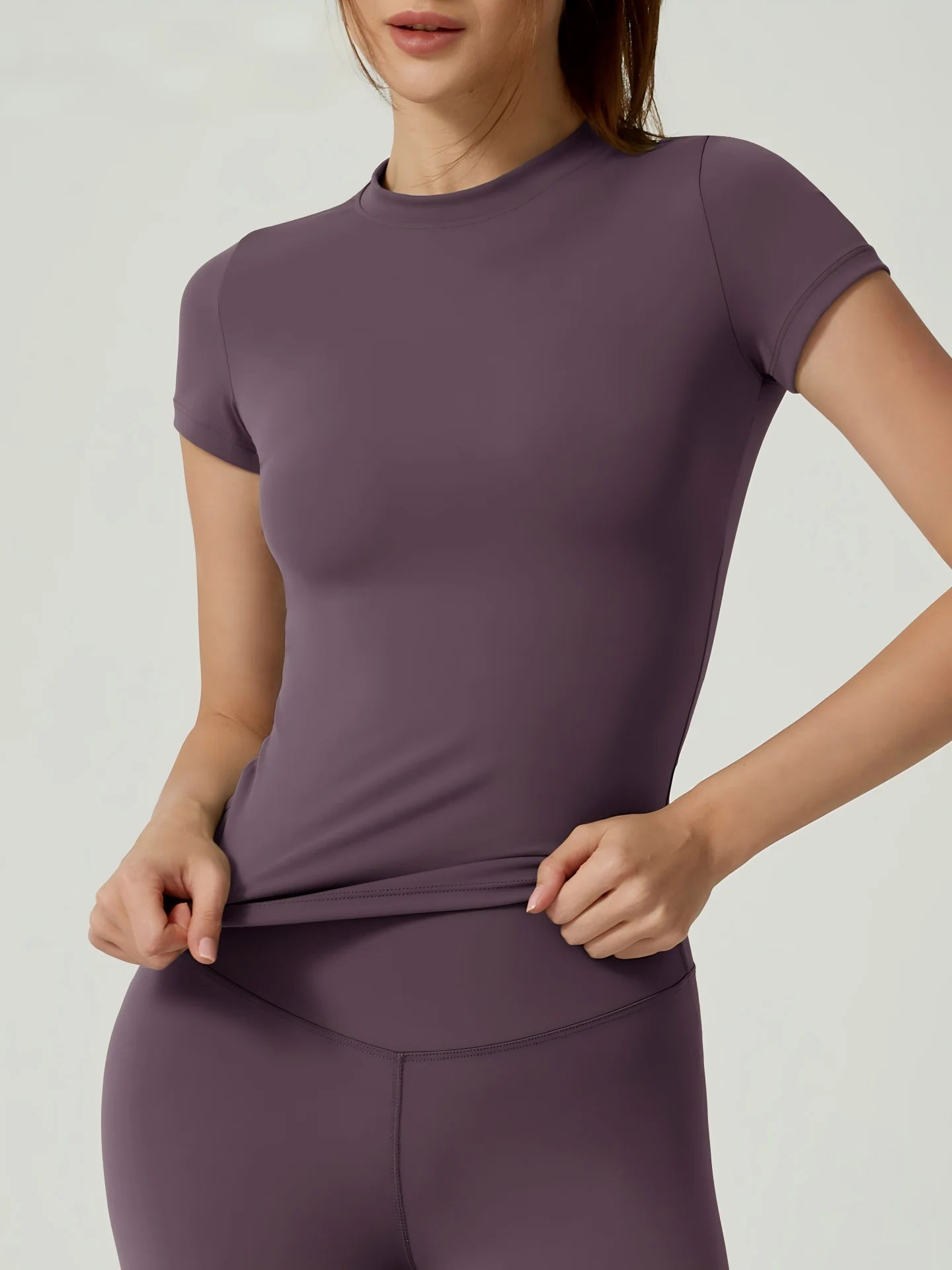 Custom Logo Short Sleeve Yoga Top Modest Active Wear Women Lightweight T Shirts High Stretchy Workout Gym Shirt Sports