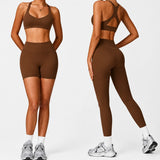 Custom Women's Yoga Set Eco-friendly Recycled High Waist Yoga Leggings Set Tight-fitting Sports Outfit Outdoor Running Set