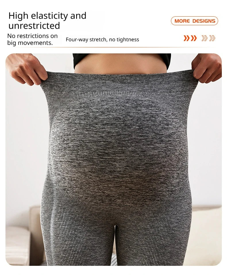Women's Beautiful Loose Fit Luxury Flowy Maternity Workout Pants Wide Leg Casual Fitness Yoga Elastic High Solid Pattern