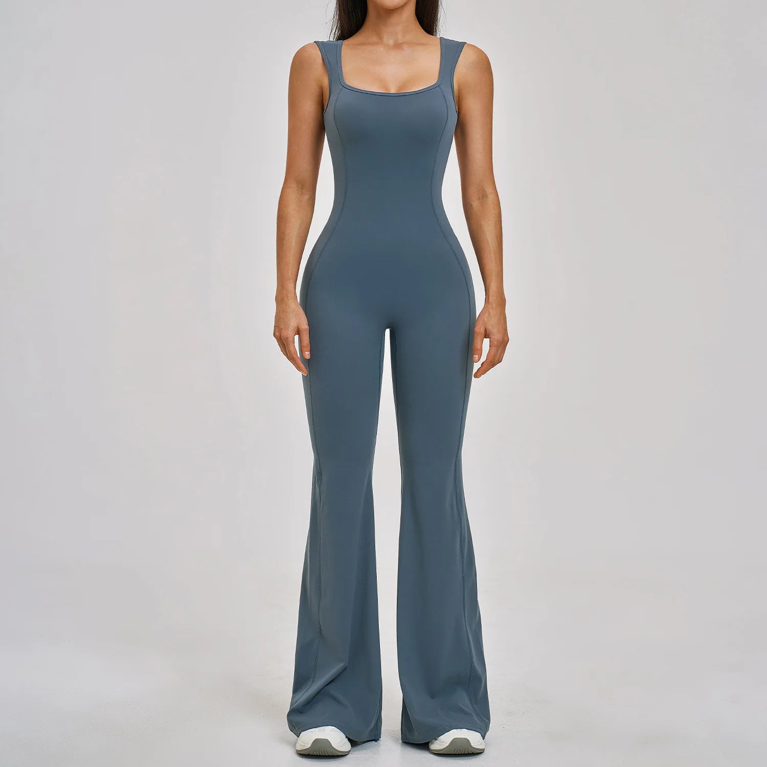 Sexy Sleeveless Yoga Jumpsuit Breathable Gym Wear Sports Rompers Workout Bodysuit 1 Piece Gym Fitness Flare Leggings Bodysuit