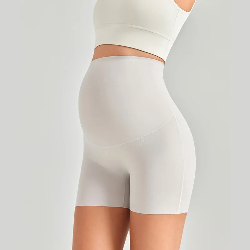 Custom LOGO Maternity Yoga Shorts High Waist Over the Belly PregnancyBiker Shorts Soft Stretch Workout Activewear