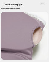 Yoga Bra Women Contrast Trim Dual Straps Wireless Padded Sports Bra Custom Logo Gym Workout Vest Tank Top