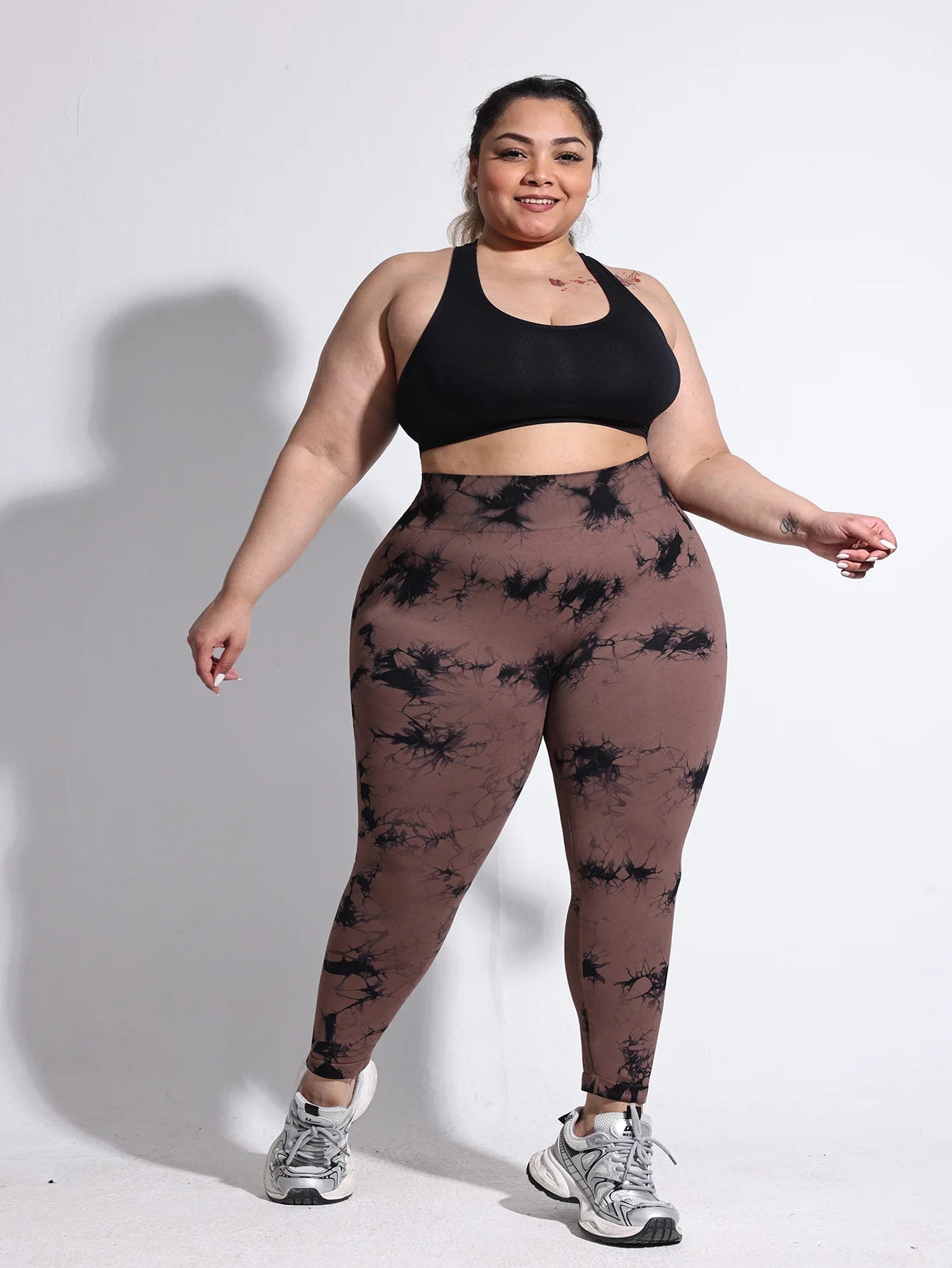 European American Plus-size Yoga Leggings Spandex/Nylon High Quality Yoga Leggings for Women Workout Clothes for Women