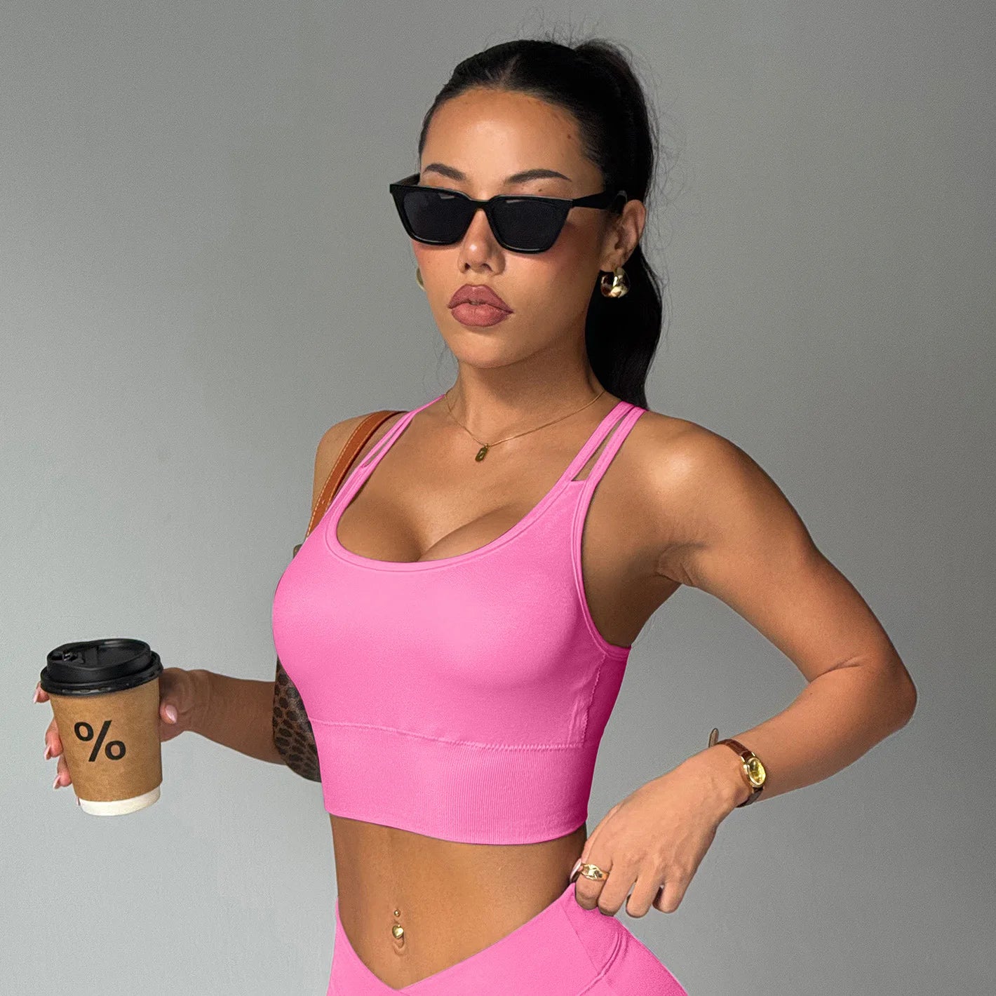 Beautiful Back Spandex Nylon Workout Tops Women's Bra Sports Yoga Bra Breathable Quick Dry Gym Fitness Bra for Women