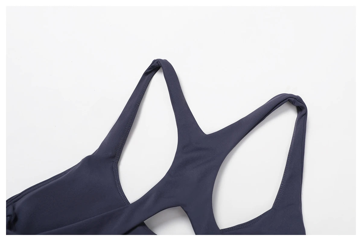 Custom Logo Whosale Eco Friendly Recycled Sport Bra Backless Compression Breathable Sports Bra Tight Active Wear Fitness Apparel