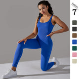 Fast Dry Four-Way Stretch Bodysuit Women  Sexy Peach Butt Lift Yoga Fitness Beauty Back Gym Sports One Piece  Jumpsuit Elastic